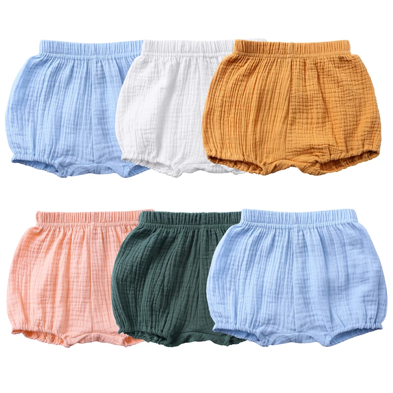 Summer Clothing Affordable - Letnie, jednobarwne spodenki dla niemowląt i