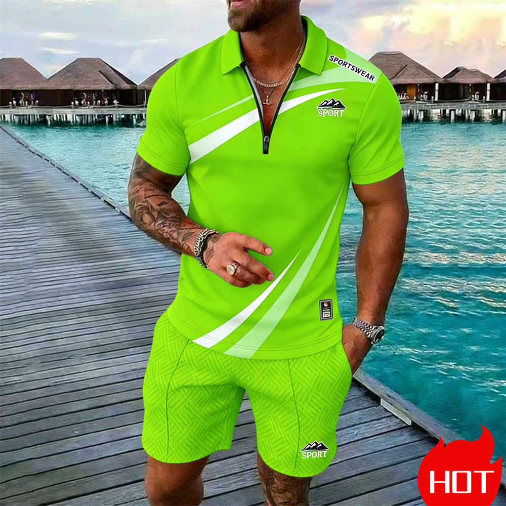 Summer Clothing Y2K - Letni zestaw ubrań męskich w jednolitym