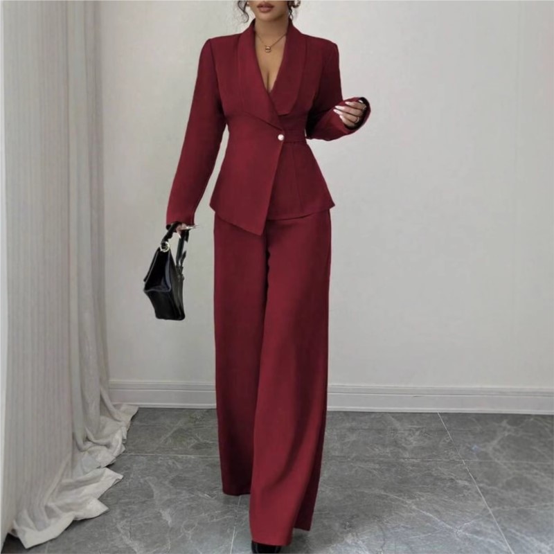 Summer Clothing Work - Elegancki damski komplet biurowy 2-częściowy 2026