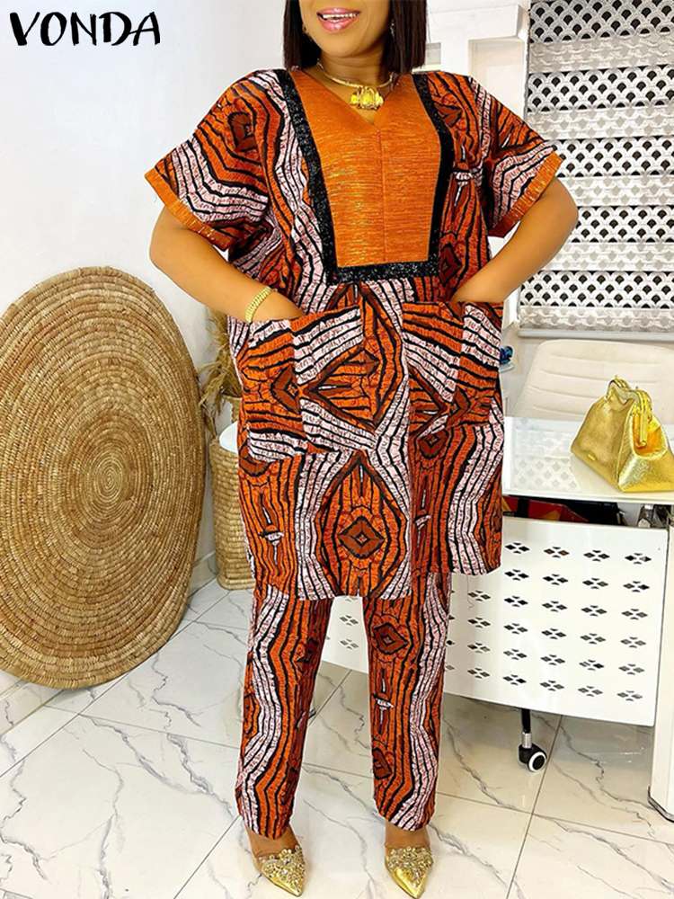 Summer Upf Clothing - Plus Size 5XL Damskie dwuczęściowe zestawy