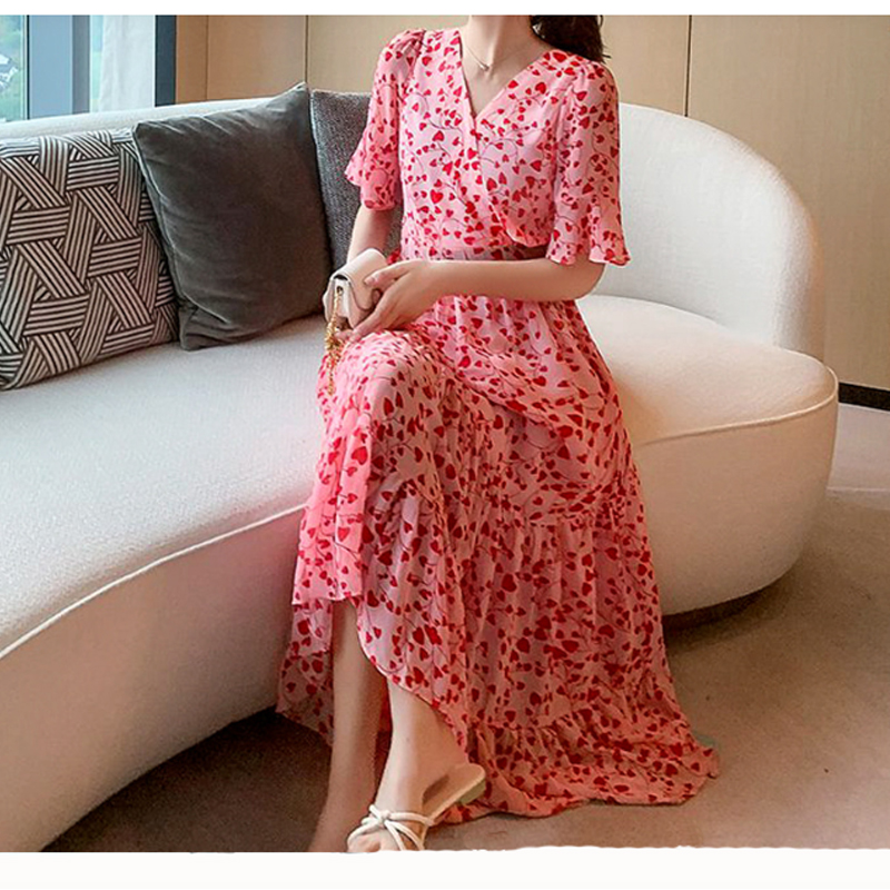 Summer Line Clothing Brand - Lato 2025 Ponadgabarytowa sukienka z dekoltem