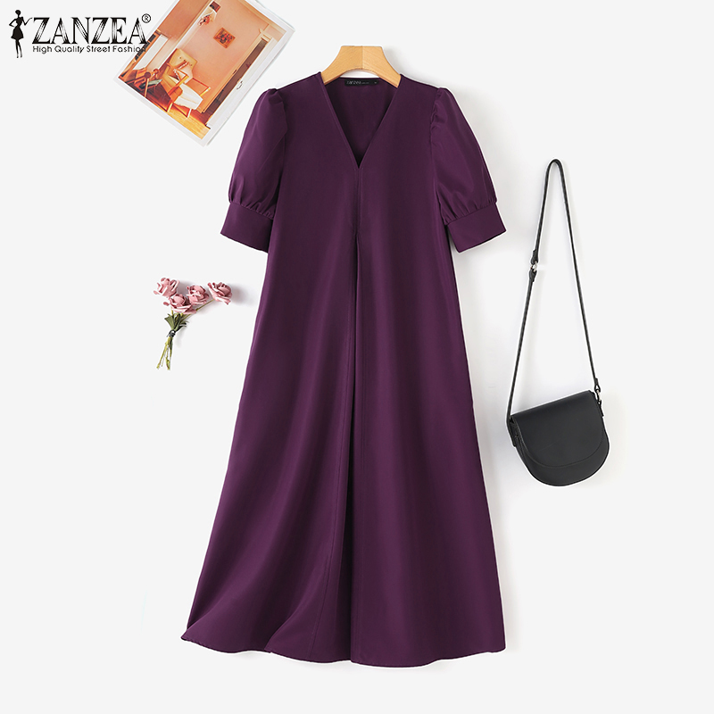 ZANZEA Sukienki midi damskie p – Summer Upf Clothing recenzja i cena